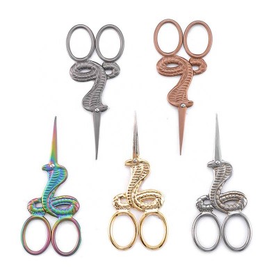 Vintage European Snake Scissors Stainless Steel For Cross Stitch Cutting Embroidery Sewing Handcraft Craft Art Work Diy Tool